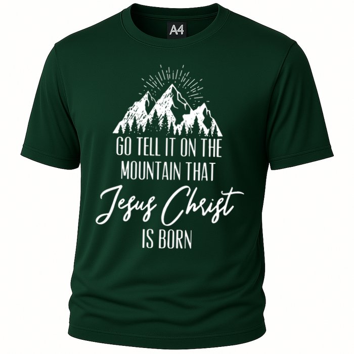 Go Tell It On The Mountain That Jesus Christ Is Born Performance Shirt