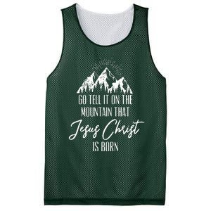 Go Tell It On The Mountain That Jesus Christ Is Born Mesh Reversible Basketball Jersey Tank