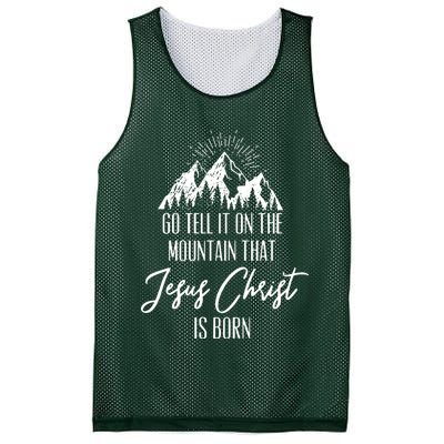 Go Tell It On The Mountain That Jesus Christ Is Born Mesh Reversible Basketball Jersey Tank