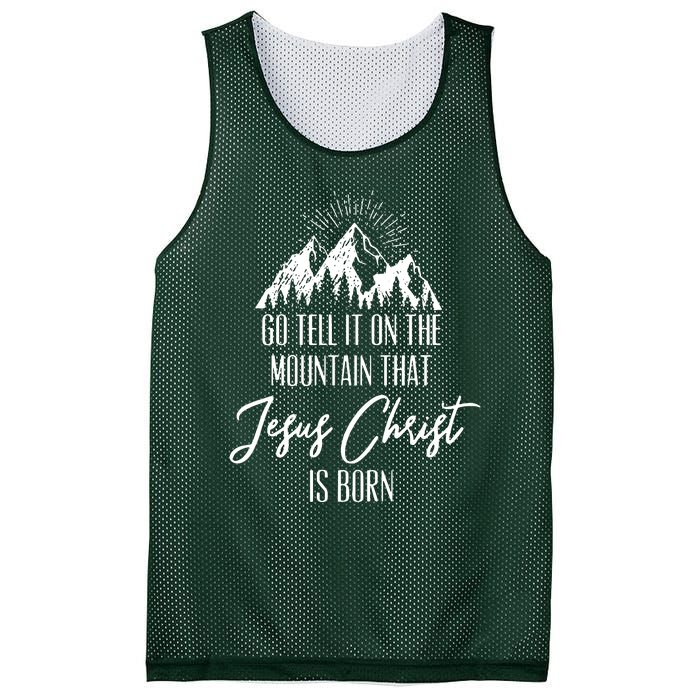 Go Tell It On The Mountain That Jesus Christ Is Born Mesh Reversible Basketball Jersey Tank