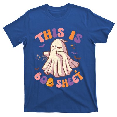 Groovy This Is Boo Sheet Ghost Spooky Halloween Vibes Gift T-Shirt