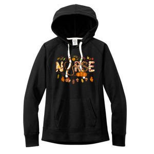 Giving Thanks In Fall Style: Nurse Thanksgiving Funny Gift Design Gift Women's Fleece Hoodie