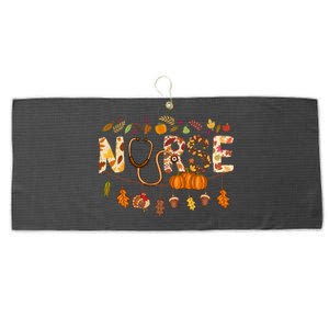 Giving Thanks In Fall Style: Nurse Thanksgiving Funny Gift Design Gift Large Microfiber Waffle Golf Towel