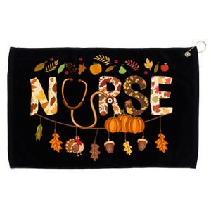 Giving Thanks In Fall Style: Nurse Thanksgiving Funny Gift Design Gift Grommeted Golf Towel