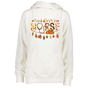 Giving Thanks In Fall Style: Nurse Thanksgiving Funny Gift Design Gift Womens Funnel Neck Pullover Hood