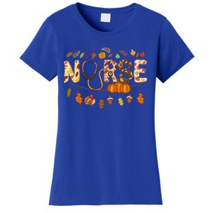 Giving Thanks In Fall Style: Nurse Thanksgiving Funny Gift Design Gift Women's T-Shirt