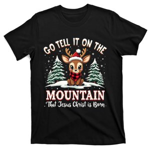 Go Tell It On The Mountain That Jesus Christ Is Born Xmas Long Sleeve T-Shirt