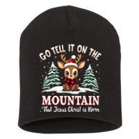 Go Tell It On The Mountain That Jesus Christ Is Born Xmas Long Sleeve Short Acrylic Beanie