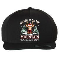 Go Tell It On The Mountain That Jesus Christ Is Born Xmas Long Sleeve Wool Snapback Cap