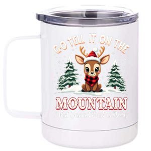 Go Tell It On The Mountain That Jesus Christ Is Born Xmas Long Sleeve 12 oz Stainless Steel Tumbler Cup