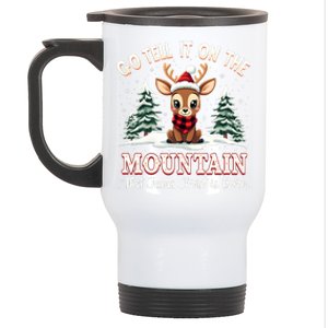 Go Tell It On The Mountain That Jesus Christ Is Born Xmas Long Sleeve Stainless Steel Travel Mug