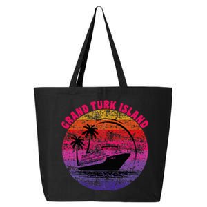 Grand Turk Island Cruise Retro Sunset Family Reunion 25L Jumbo Tote