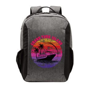 Grand Turk Island Cruise Retro Sunset Family Reunion Vector Backpack