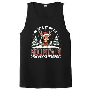 Go Tell It On The Mountain That Jesus Christ Is Born Design PosiCharge Competitor Tank