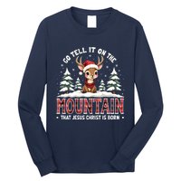 Go Tell It On The Mountain That Jesus Christ Is Born Design Long Sleeve Shirt