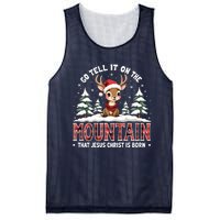 Go Tell It On The Mountain That Jesus Christ Is Born Design Mesh Reversible Basketball Jersey Tank