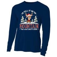 Go Tell It On The Mountain That Jesus Christ Is Born Design Cooling Performance Long Sleeve Crew