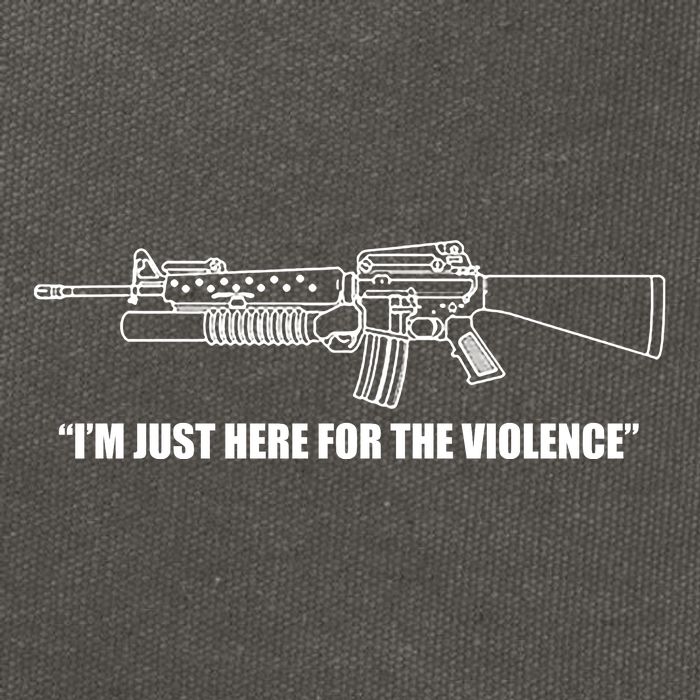 Garand Thumb IM Just Here For The Violence Cotton Canvas Backpack