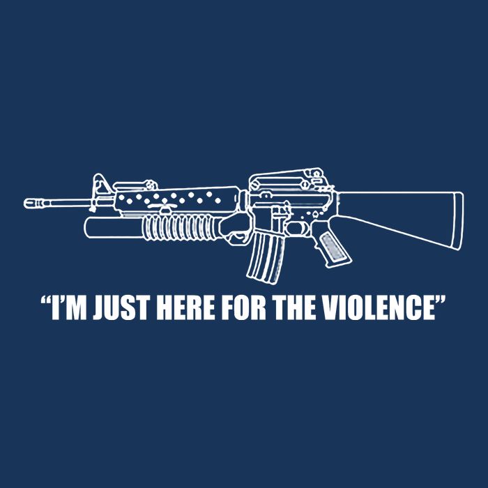 Garand Thumb IM Just Here For The Violence Infant Baby Jersey Bodysuit