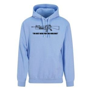 Garand Thumb IM Just Here For The Violence Unisex Surf Hoodie