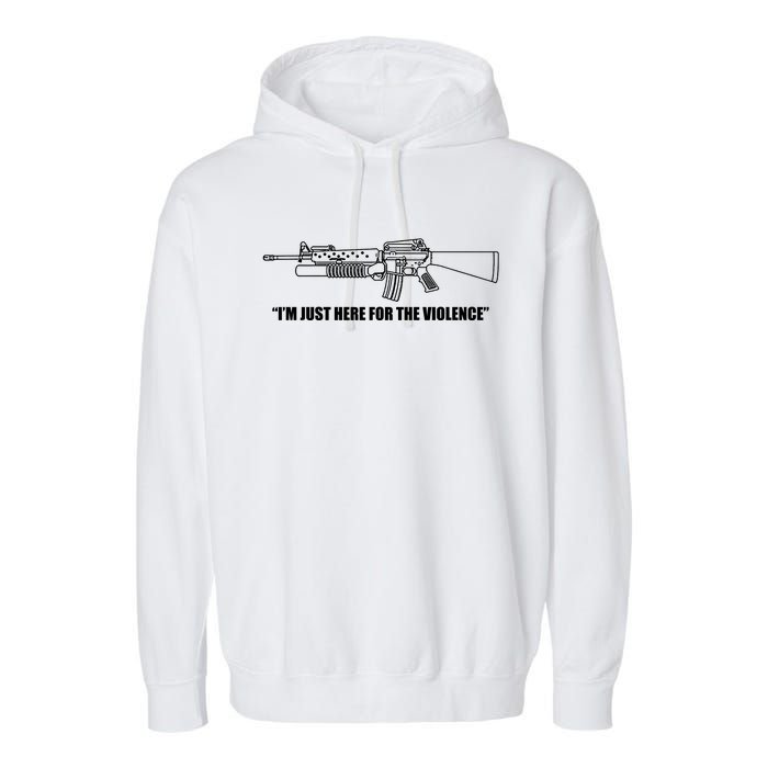 Garand Thumb IM Just Here For The Violence Garment-Dyed Fleece Hoodie