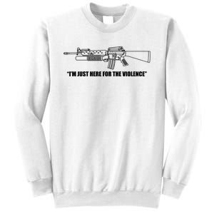 Garand Thumb IM Just Here For The Violence Sweatshirt