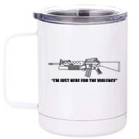 Garand Thumb IM Just Here For The Violence 12 oz Stainless Steel Tumbler Cup