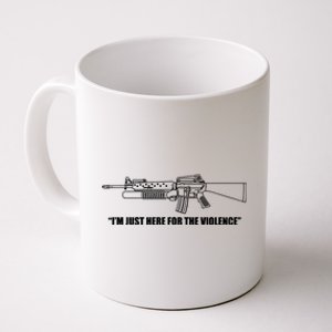 Garand Thumb IM Just Here For The Violence Coffee Mug