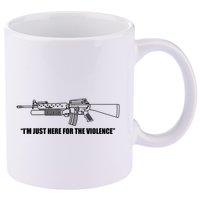 Garand Thumb IM Just Here For The Violence 11oz C Handle Ceramic Mug