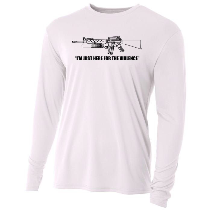 Garand Thumb IM Just Here For The Violence Cooling Performance Long Sleeve Crew