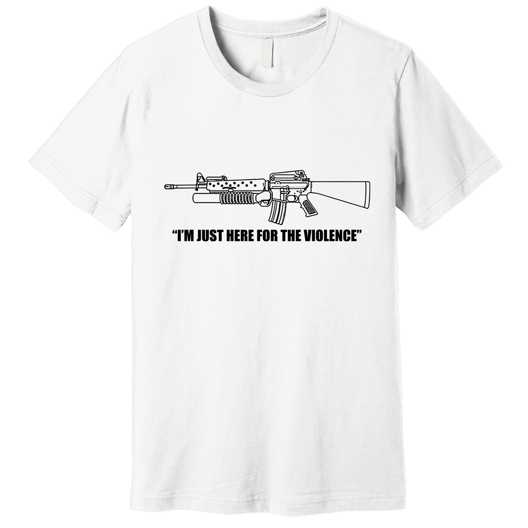 Garand Thumb IM Just Here For The Violence Premium T-Shirt
