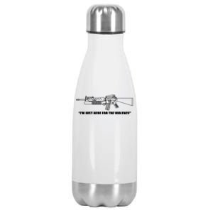 Garand Thumb IM Just Here For The Violence Stainless Steel Insulated Water Bottle