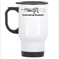 Garand Thumb IM Just Here For The Violence Stainless Steel Travel Mug