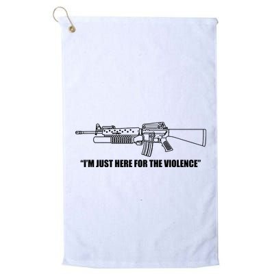 Garand Thumb IM Just Here For The Violence Golf Towel