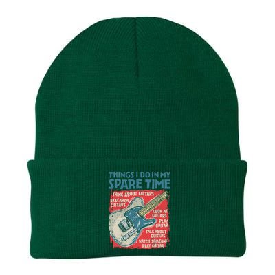 Guitar Things I Do In My Spare Time Funny Electric Guitarist Knit Cap Winter Beanie