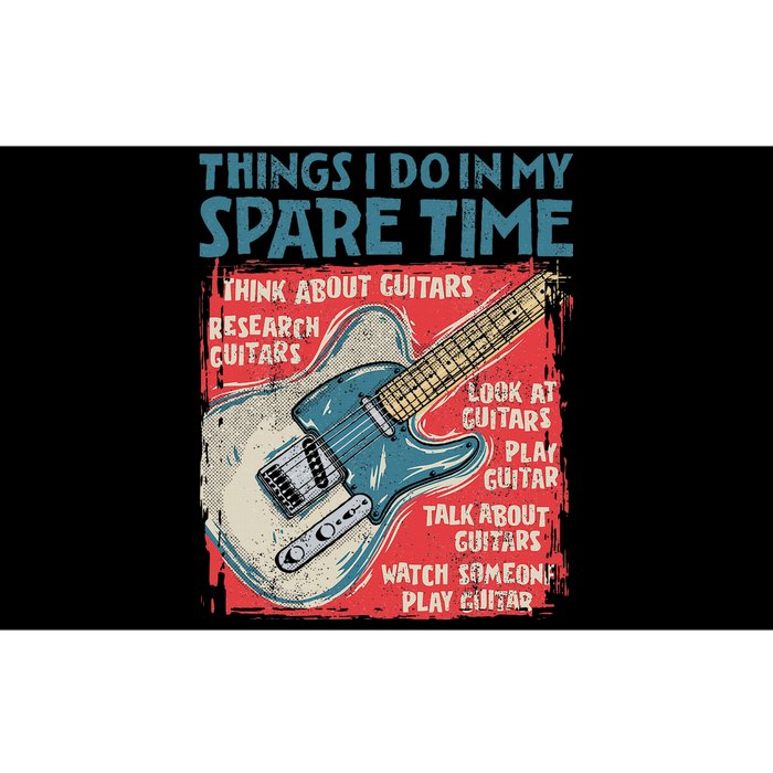 Guitar Things I Do In My Spare Time Funny Electric Guitarist Bumper Sticker