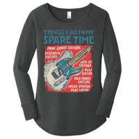 Guitar Things I Do In My Spare Time Funny Electric Guitarist Women's Perfect Tri Tunic Long Sleeve Shirt