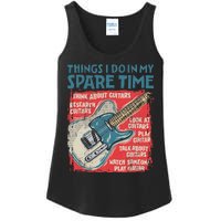 Guitar Things I Do In My Spare Time Funny Electric Guitarist Ladies Essential Tank