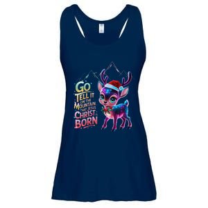 Go Tell It On The Mountain That Jesus Christ Is Born Xmas Ladies Essential Flowy Tank