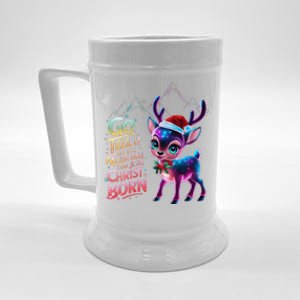 Go Tell It On The Mountain That Jesus Christ Is Born Xmas Beer Stein