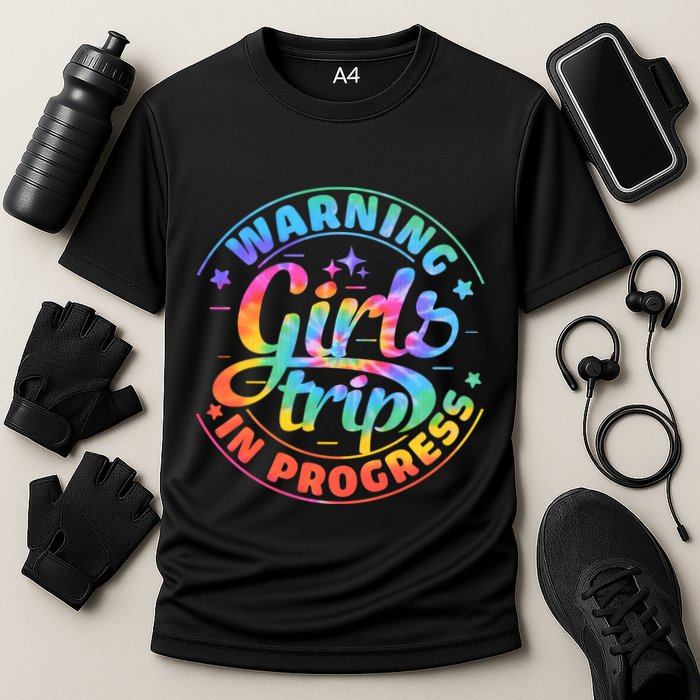 Girl Trip In Progress Tie Dye Cooling Performance Crew T-Shirt