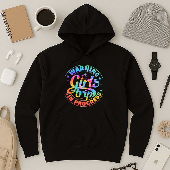 Girl Trip In Progress Tie Dye Hoodie