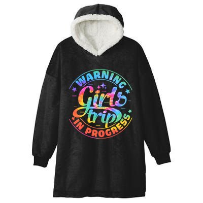 Girl Trip In Progress Tie Dye Hooded Wearable Blanket