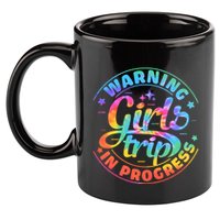 Girl Trip In Progress Tie Dye 11oz C Handle Ceramic Mug
