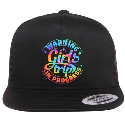 Girl Trip In Progress Tie Dye Flatbill Hat