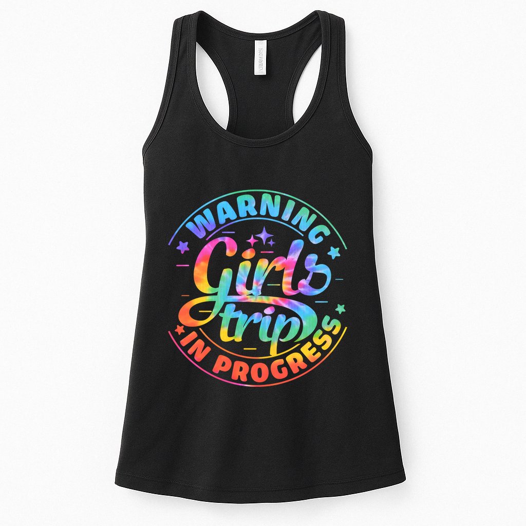 Girl Trip In Progress Tie Dye Womens Tank Top