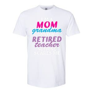 Grandma Teachers I'm A Mom Grandma And A Retired Teacher Gift Softstyle CVC T-Shirt