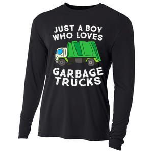 Garbage Truck Just A Boy Who Loves Garbage Trucks Cooling Performance Long Sleeve Crew