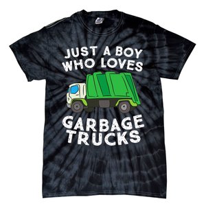 Garbage Truck Just A Boy Who Loves Garbage Trucks Tie-Dye T-Shirt