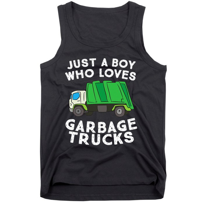 Garbage Truck Just A Boy Who Loves Garbage Trucks Tank Top